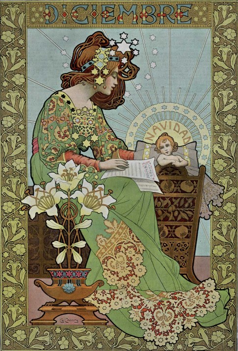 Alegoría de diciembre. Blanco y negro, 1901. Biblioteca del Ateneo de Madrid