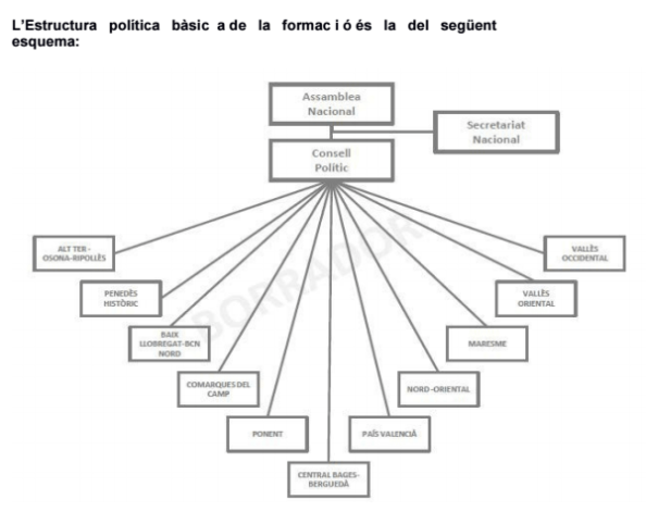 Esquema organizativo de la formación